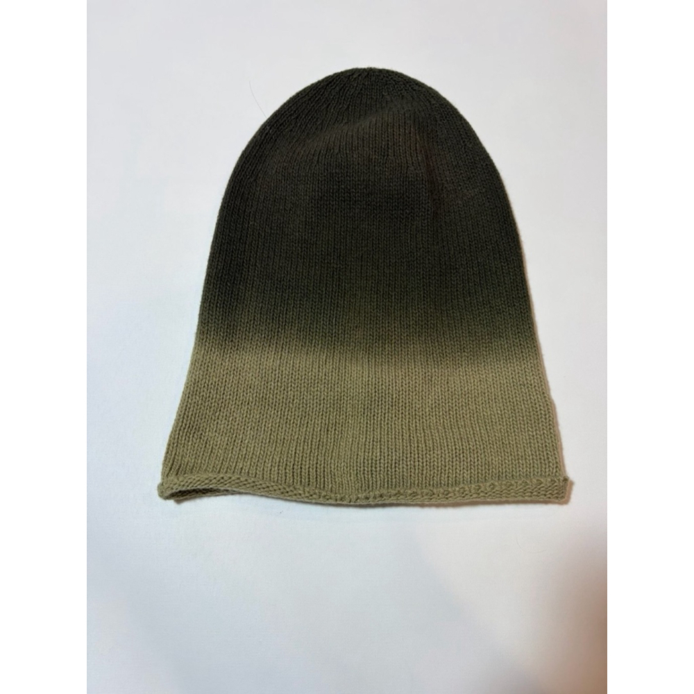 MATE Cashmere Beanie Olive Green Knit Hat Made In Italy